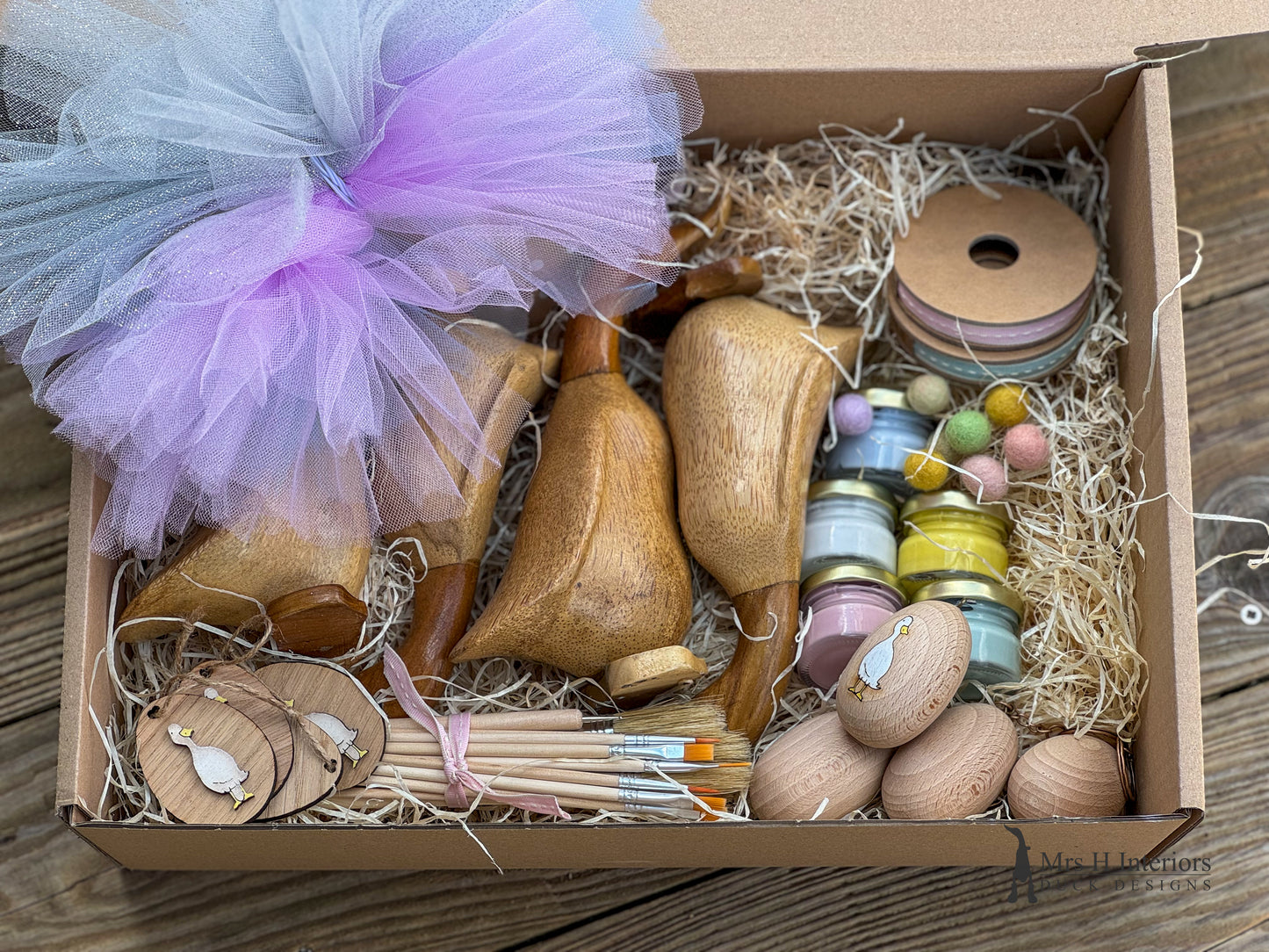 Easter Ducklet Painting Party Kit - The Wooden Duck Party Kit - Duc-Kit