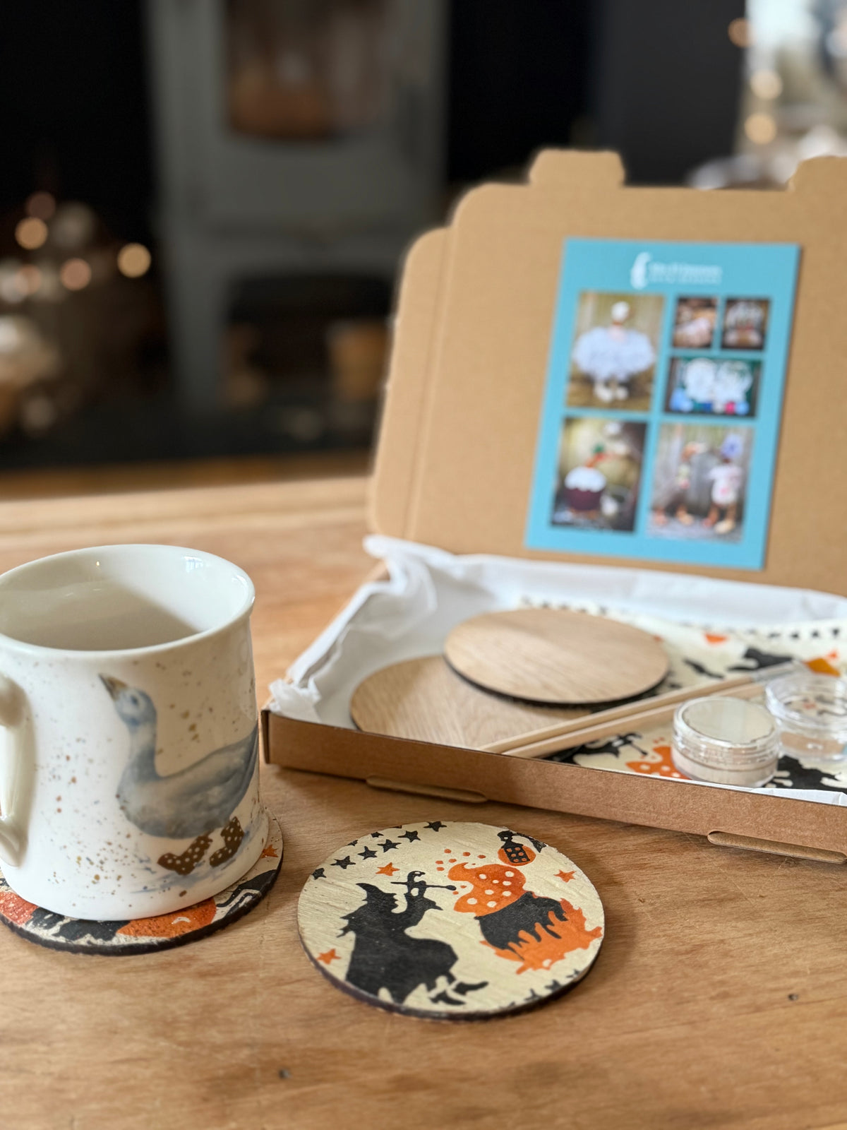Decoupage coaster Duc~kit the beginners guide to decoupage crafting.