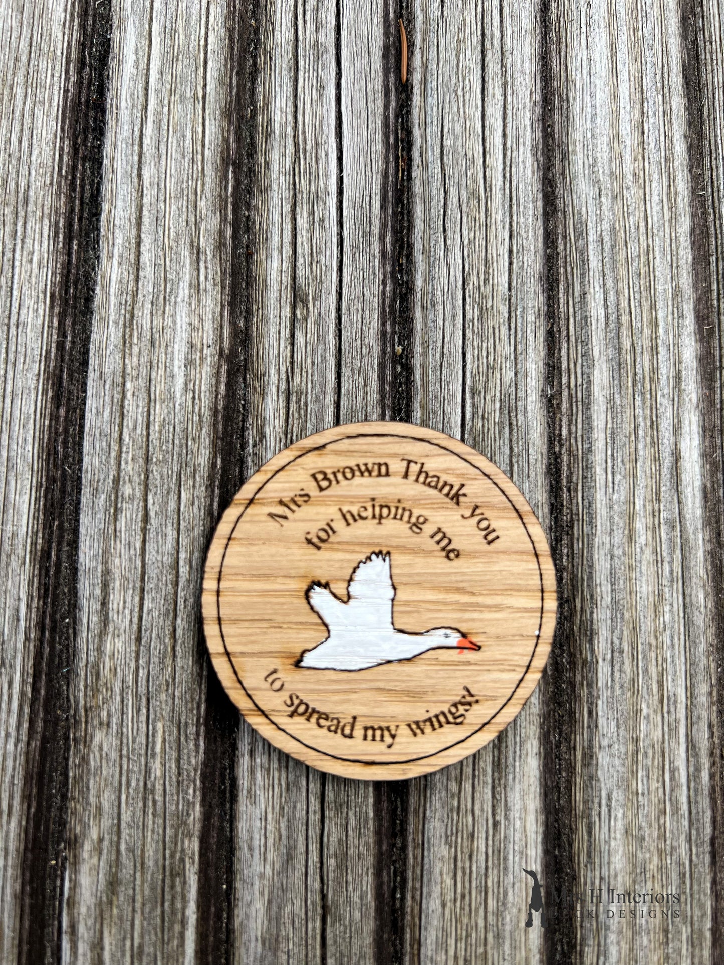 Thank You Teacher Card… thank you for helping me spread my wings.