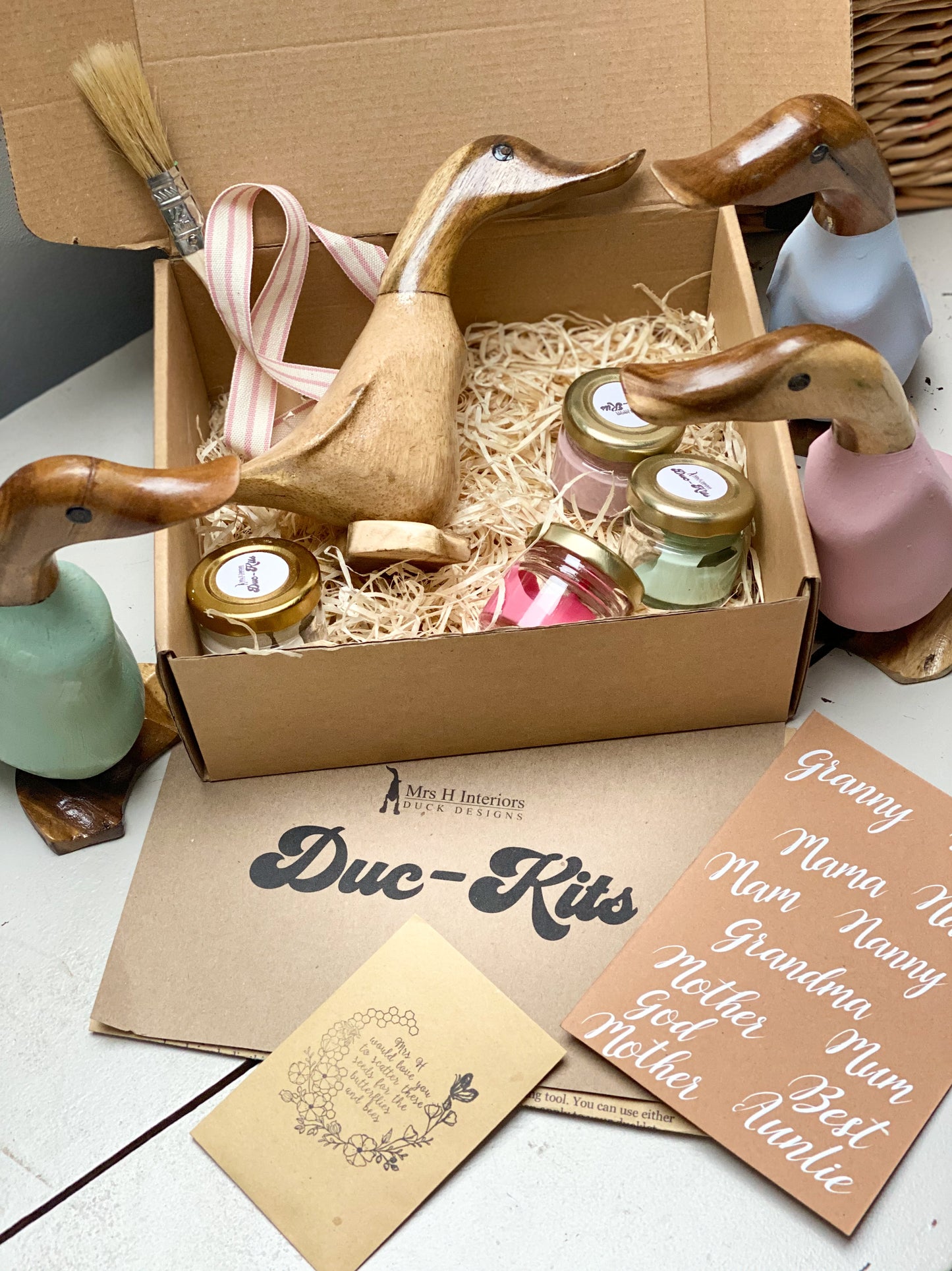 Duc~Kit Ducklet Painting Kit - Mother’s Day Wooden Duck