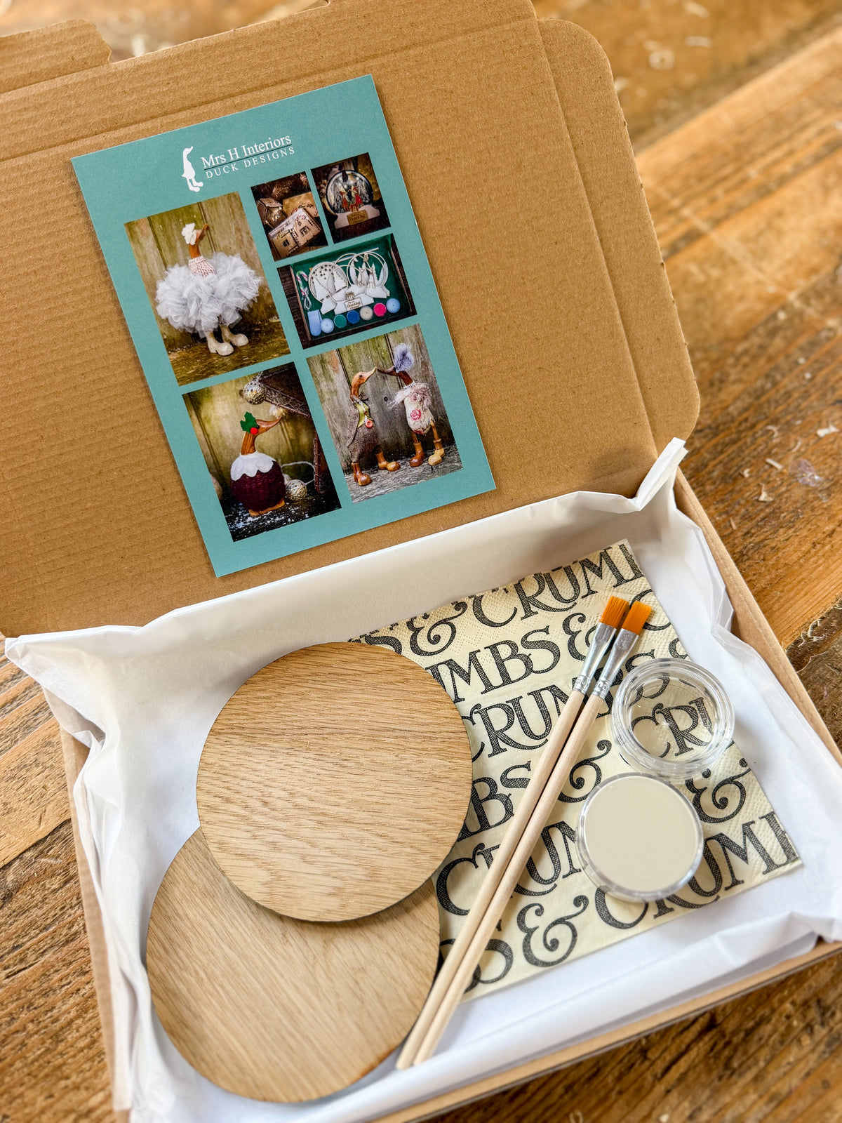 Decoupage coaster Duc~kit the beginners guide to decoupage crafting.
