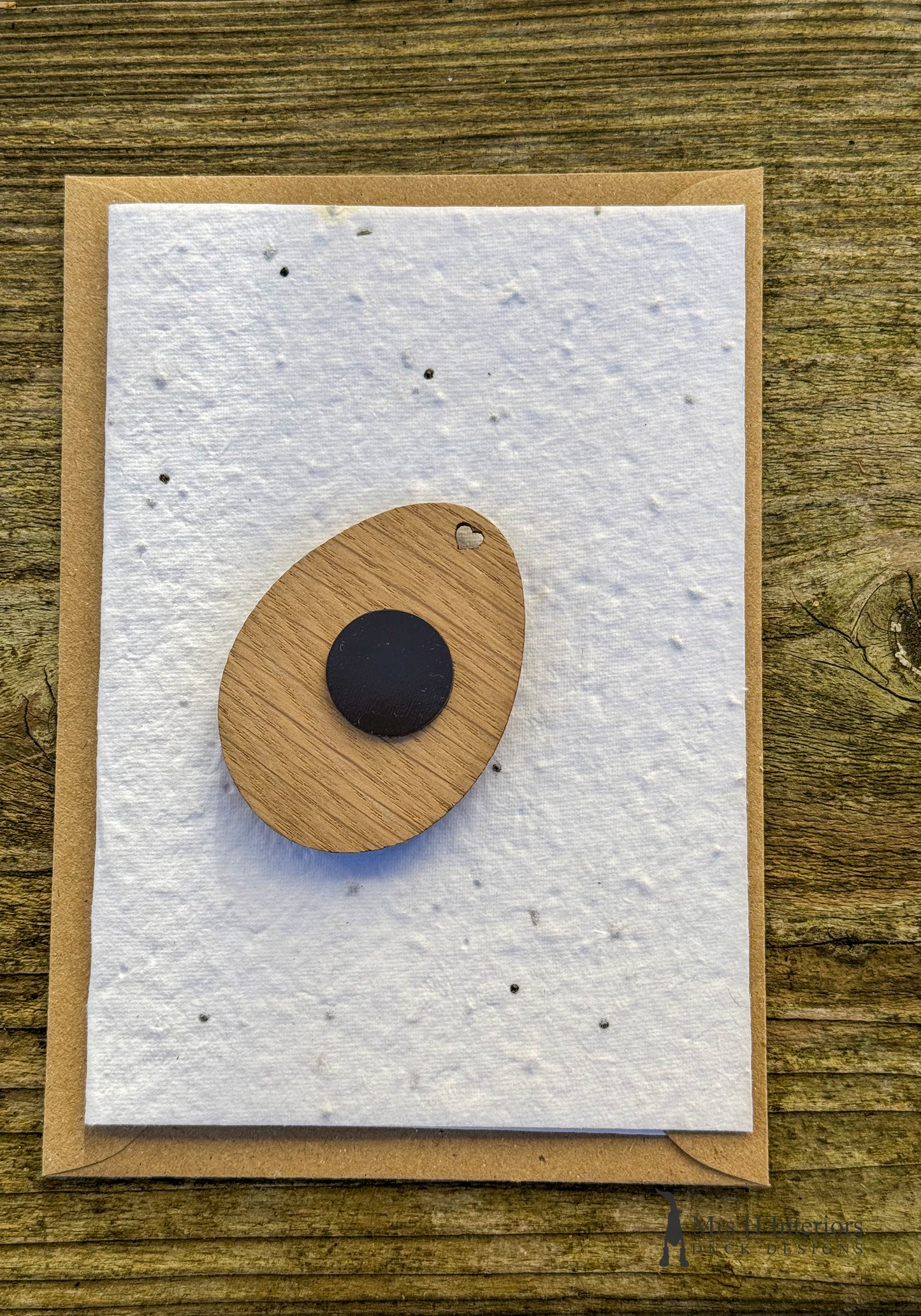 Ducking love you wooden key ring, wild flower seed paper gift card.