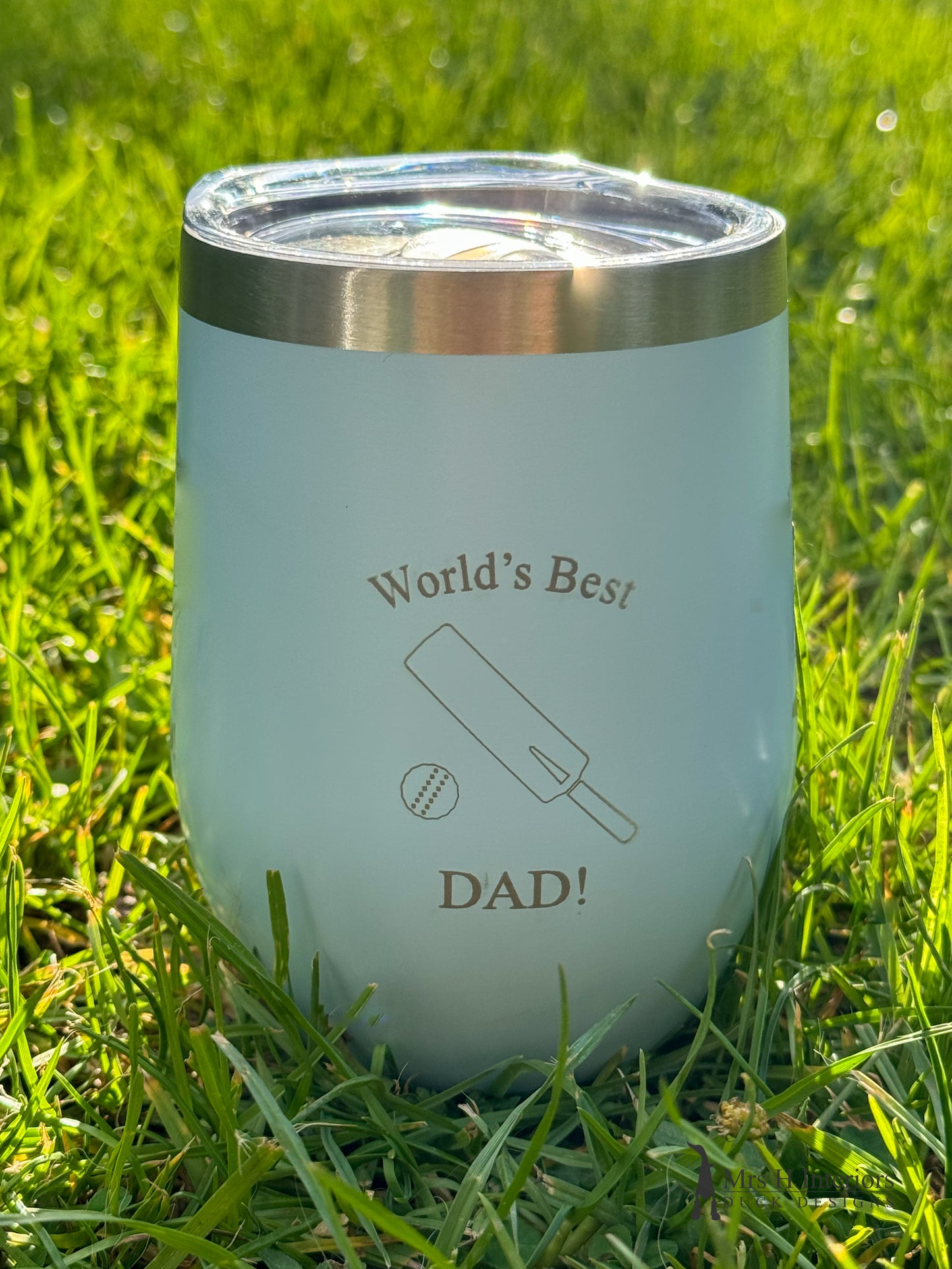 Father's Day Drinks Tumbler. Insulated tumbler with Duck Designs & Personalised Text, Designed and Finished by Mrs H The Duck Lady