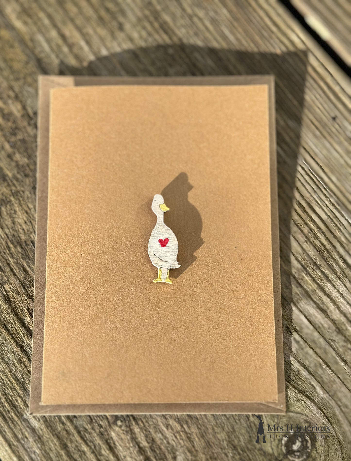 Love duck greetings card