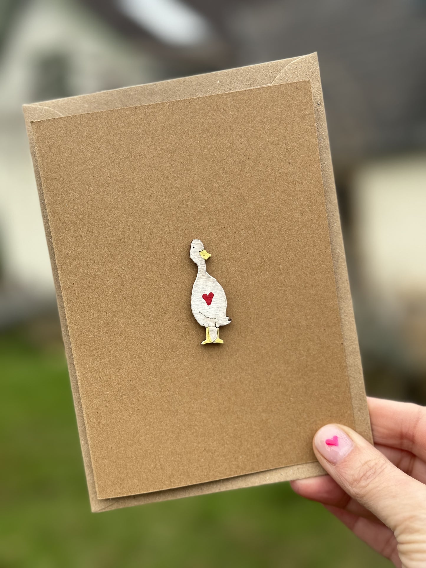 Love duck greetings card