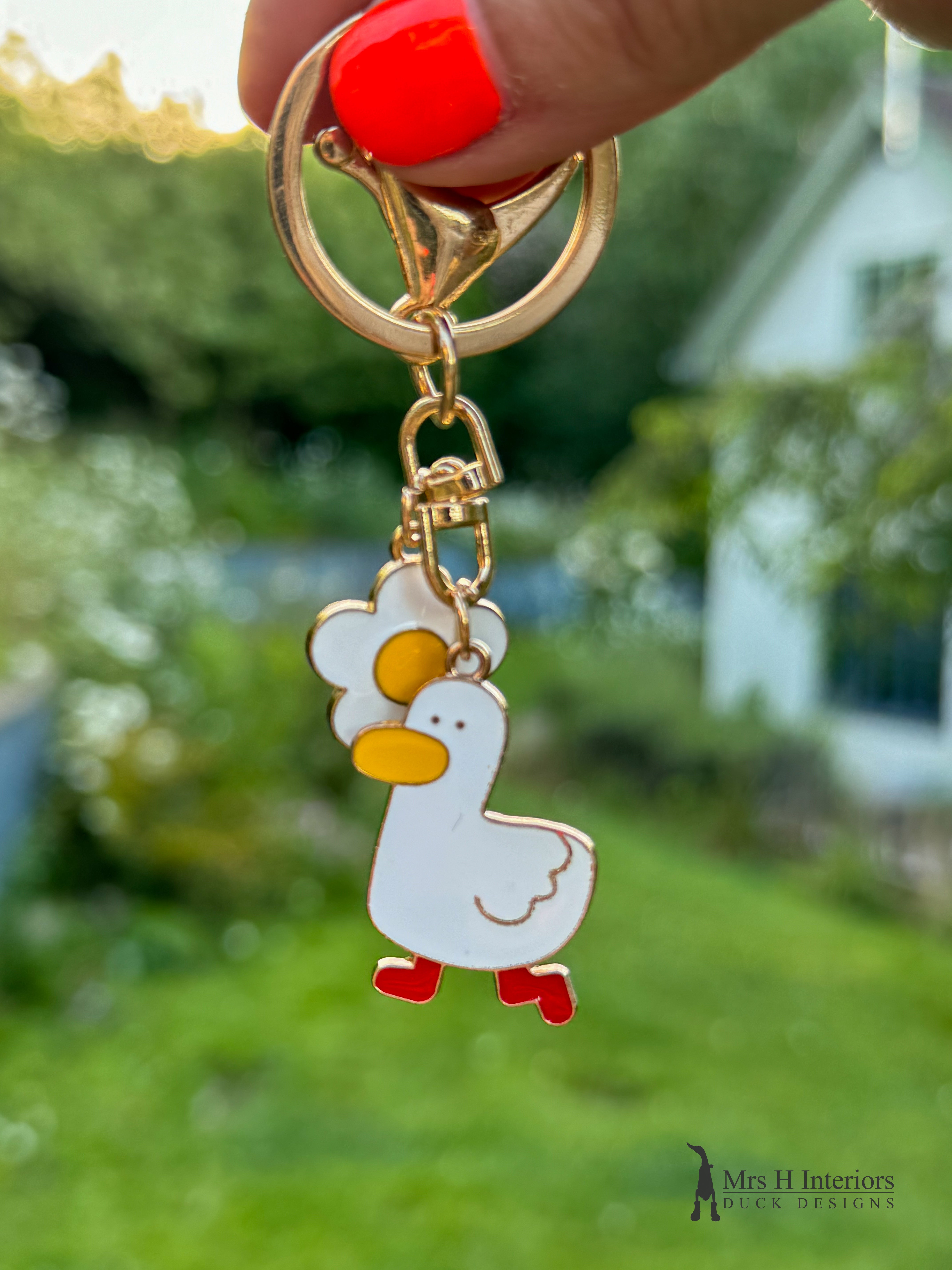 Duck Key Ring Beautiful bespoke wooden ducks, all hand decorated by Mrs H interior ...