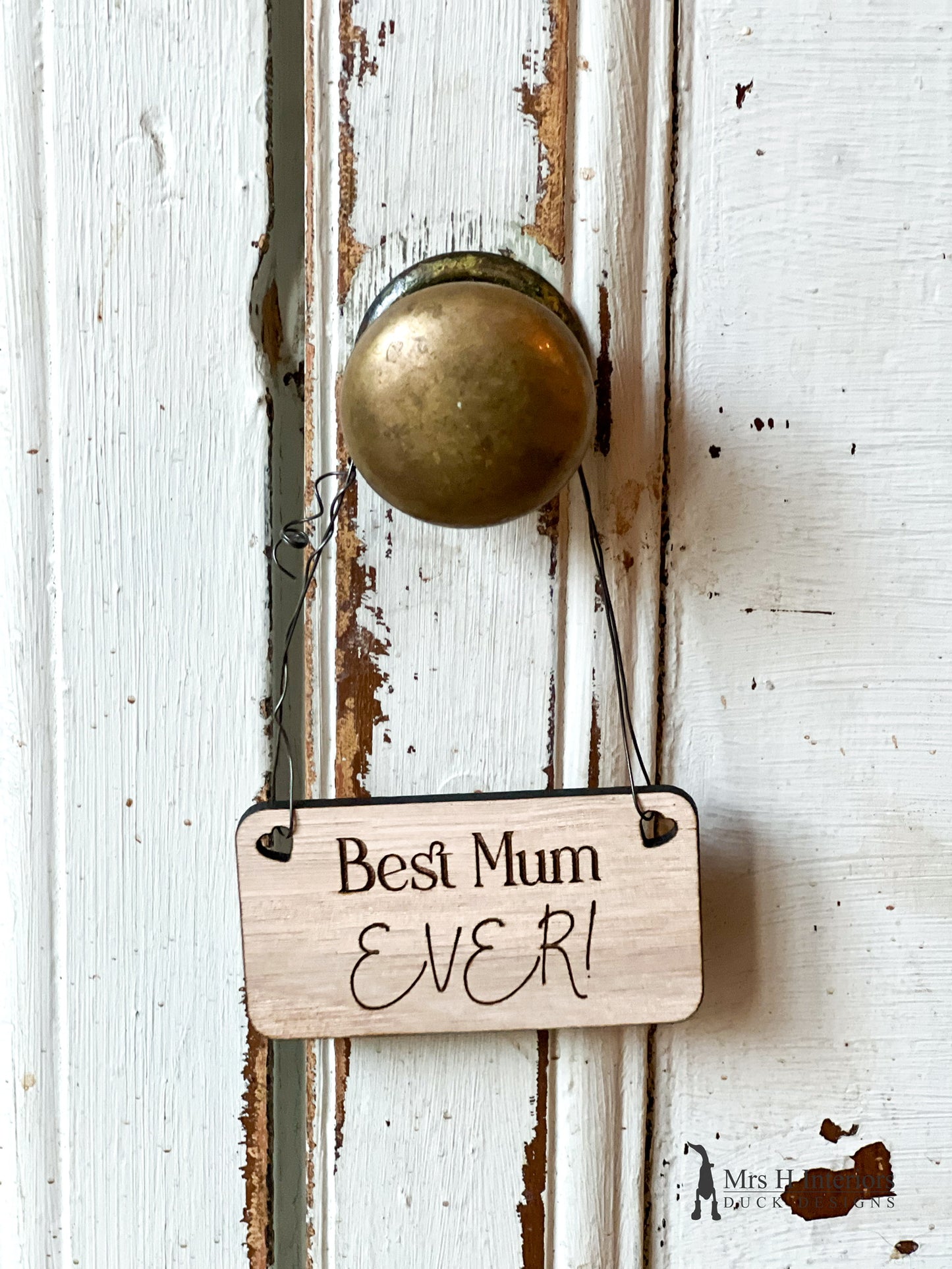 Mother’s Day Gift Tag - Engraved Wooden Tag in Oak