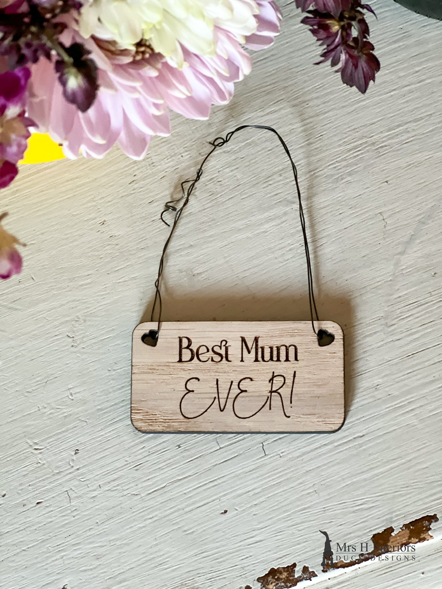 Mother’s Day Gift Tag - Engraved Wooden Tag in Oak