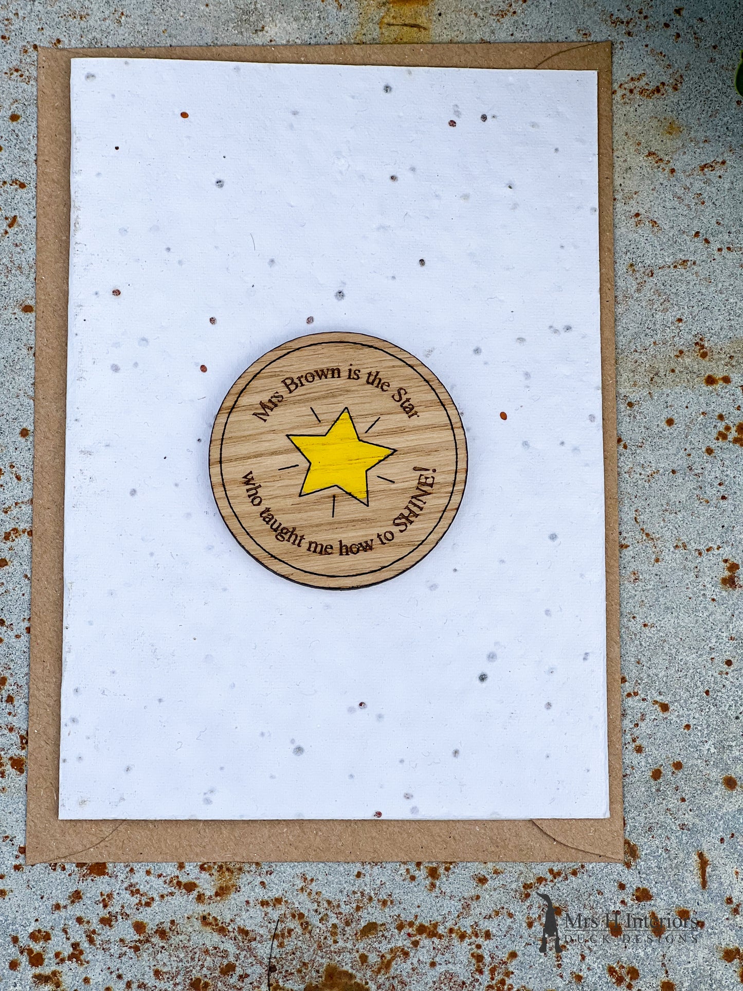Thank You Teacher Card… the star who taught me to shine