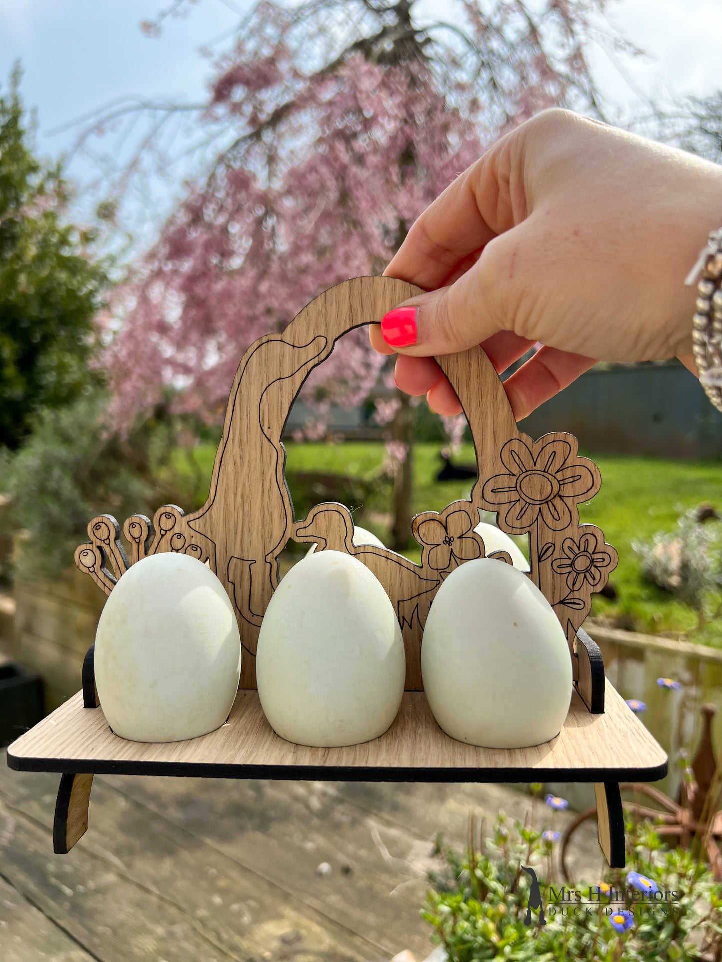 Easter Egg Collection Craft Kit - Wooden Paint Your Own Activity Gift Set by Mrs H The Duck Lady - seasonal craft kit