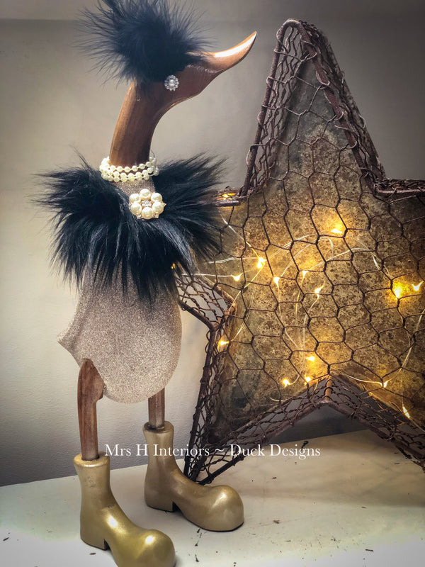 Deborah - Decorated Wooden Duck in Boots by Mrs H the Duck Lady – Mrs H ...