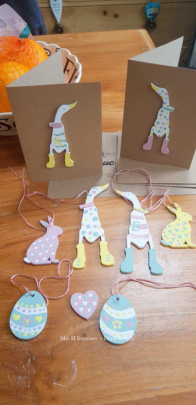 Easter Shapes Craft & Card Making Kit - Wooden Paint Your Own Activity Gift Set by Mrs H The Duck Lady - seasonal craft kit