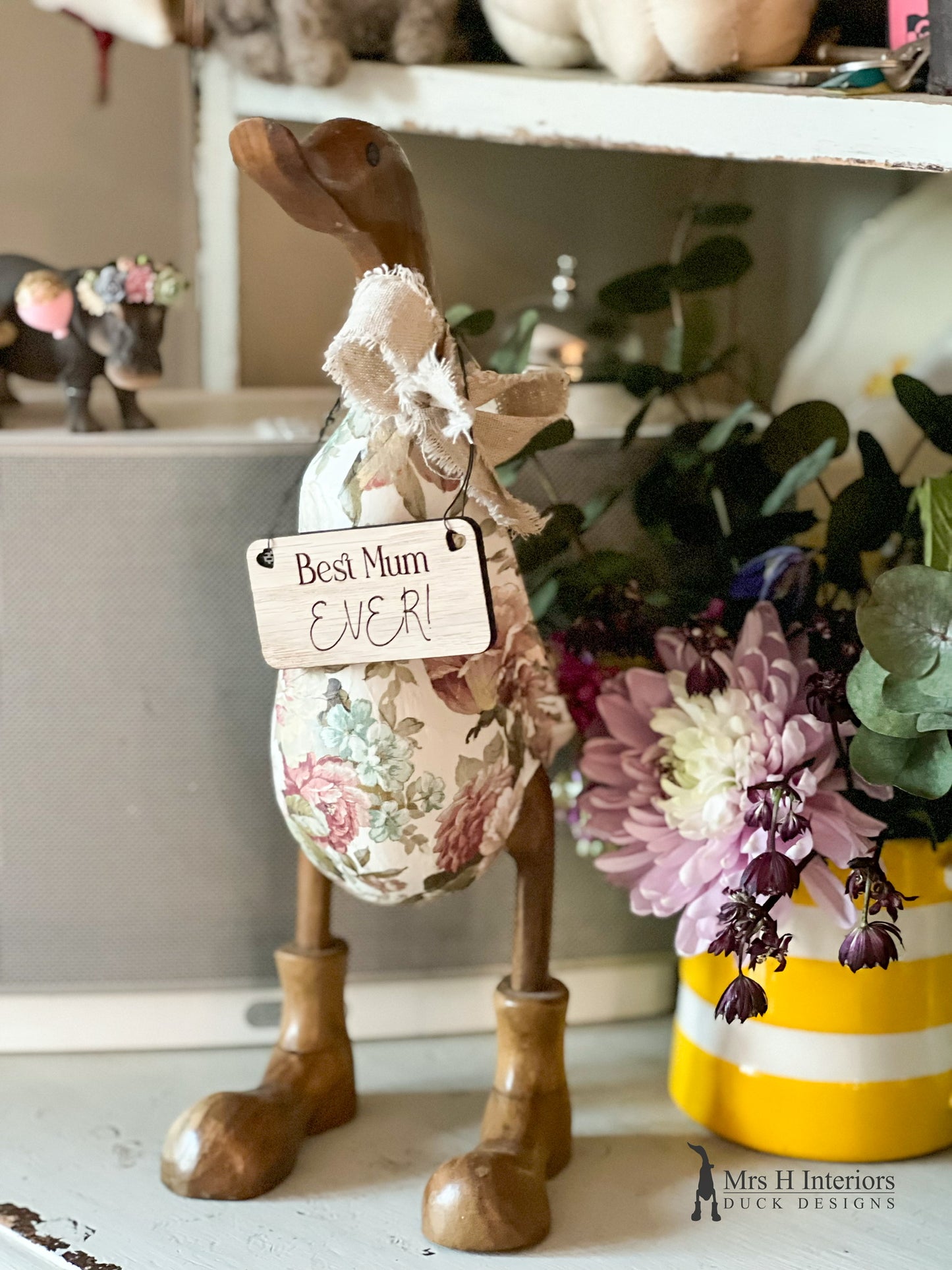 Mother’s Day Gift Tag - Engraved Wooden Tag in Oak