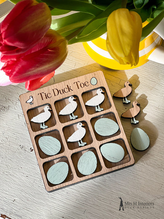 Tic Duck Toe - A Simple Wooden Tic Tac Toe Game by Mrs H The Duck Lady