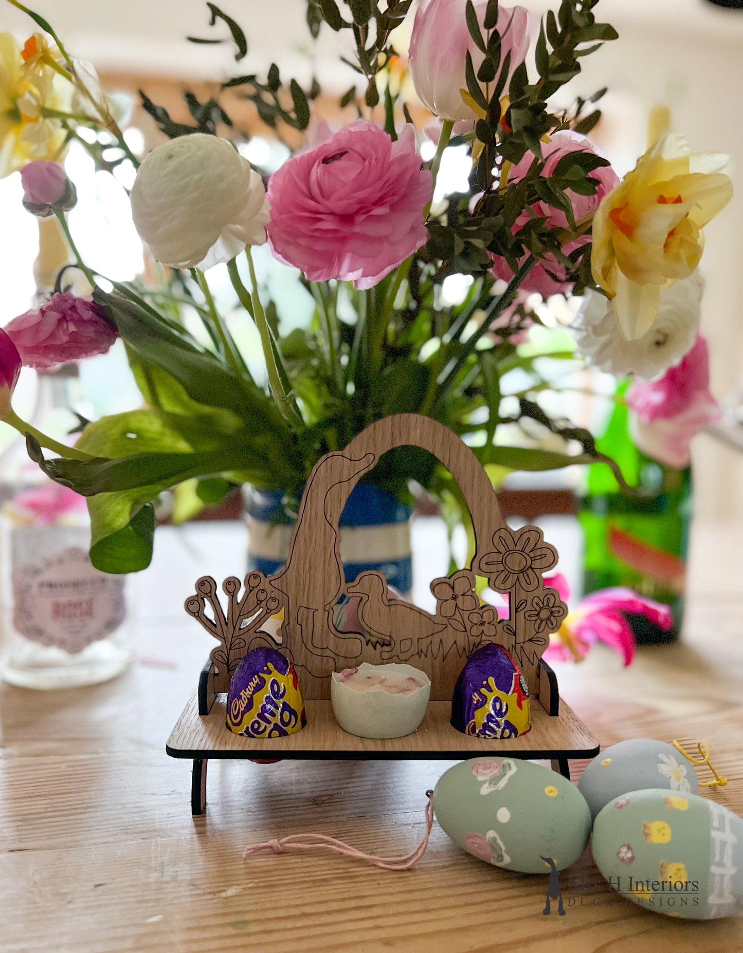 Easter Egg Collection Craft Kit - Wooden Paint Your Own Activity Gift Set by Mrs H The Duck Lady - seasonal craft kit