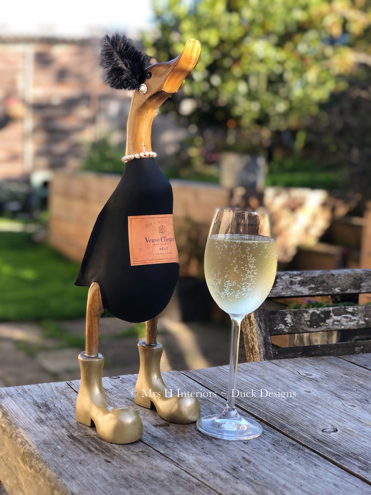 Fizzy Pop Friday - Decorated Wooden Duck in Boots by Mrs H the Duck Lady