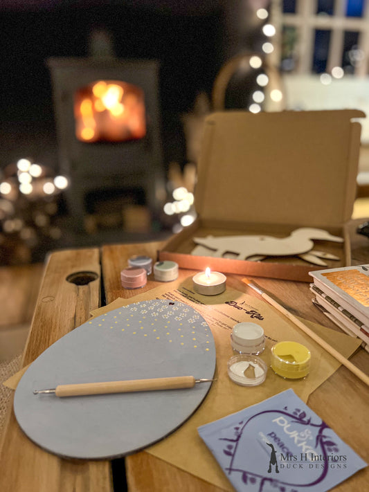 Duc~kit Craft Kit - Easter Mindfulness Egg Wooden Painting Kit
